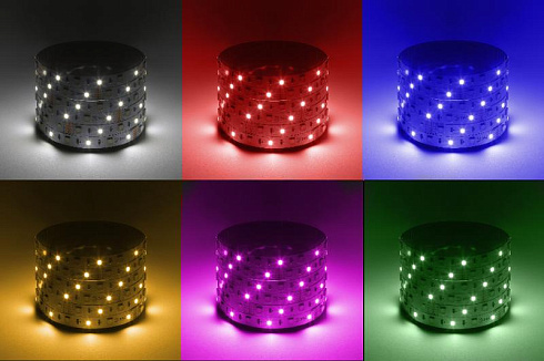 Лента светодиодная  LS5050 -14,4-60-12-RGB+W(6500)-IP20-1 year-5m RGB+холодный белый 5м | Б0059911 | ЭРА