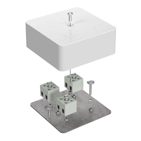 Коробка огнестойкая для кабель-канала Е15-Е120 75х75х30 IP42  6p, 2.5 мм.кв.| 40-0450-FR2.5-6 | Промрукав