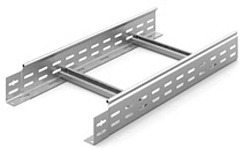 Лестничный лоток замковый 300х80х6000, толщ. 1,5 мм, Сендзимир цинк, 083386 | НЛО-300х80х6000-1,5-СЦ |  Ostec