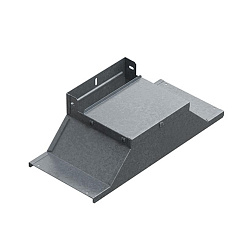 Крышка-ответвитель вертикальный боковой к лотку 300х80, толщ. 1,0 мм, Сендзимир цинк, 086238 | КОВБ-300х80-1,0-СЦ |  Ostec