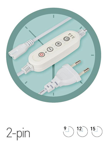 Таймер для фитосветильника FITO-LINETIME (2-pin) с проводом 1,5 м | Б0059056 | ЭРА