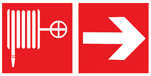 пиктограмма "ПОЖАРНЫЙ КРАН / СТРЕЛКА" 400х200мм для аварийно-эвакуационного светильника Vault | V5-EM03-60.013.045 | VARTON