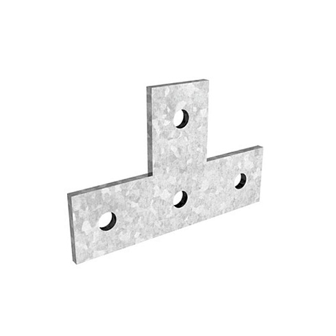 Пластина Т-образная №4 для СТРАТ профиля, толщ. 5,0 мм, гальван. цинк, 876135 | ПЛТ-4-5,0-ЭЦ |  Ostec