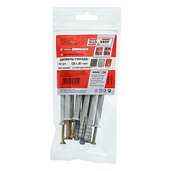 Дюбель-гвоздь 8х80 пот. манжета (полипропилен) (10 шт) - пакет ( 0,105 кг) | 103905 | Tech-KREP