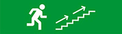 Световой оповещатель охранно-пожарный (табло) SKAT-12 LUX ЛЕСТН НАПР ВВЕРХ | 8546 | Бастион