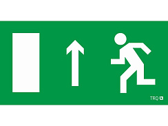Пиктограмма (наклейка) ПЭУ 093 Выход прямо левосторонний (335х165) РС-L | 2502001290 | Световые Технологии