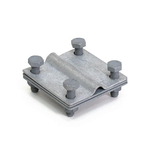 Зажим полоса-прут с тремя пластинами TDZ | PR08.12737 | Промрукав