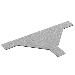 Крышка к тройнику для лестничного лотка ЛКР 300, толщ. 1,0 мм, Сендзимир цинк, 023232 | КТЛЛКР-300-1,0-СЦ |  Ostec