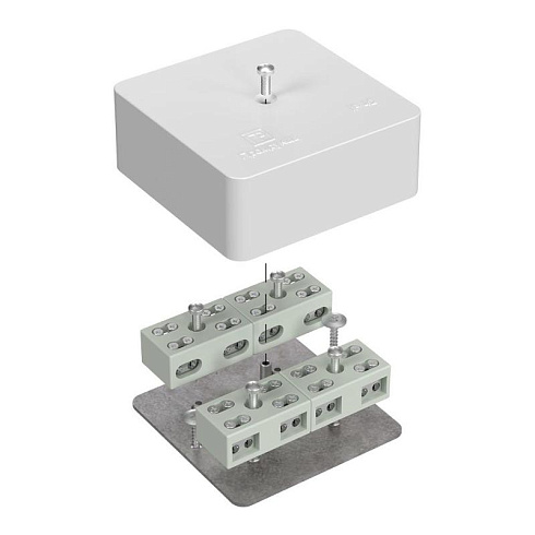 Коробка огнестойкая распределительная для кабель-канала 40-0450-FR6.0-4-8-Р Е15-Е60 75х75х30 IP42 разветвительная| 40-0450-FR6.0-4-8-Р | Промрукав