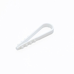 Дюбель-хомут для круглого кабеля d19-25 мм белый (100шт) | PR08.6947 | Промрукав