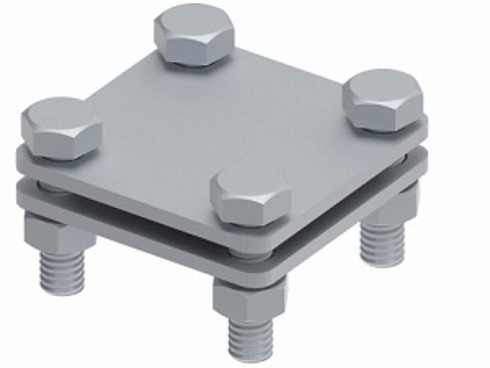 Соединитель плоского проводника до 30 мм две пластины, гор. цинк, 391151 | МС-151-ГЦ |  Ostec