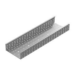 Промышленный лоток кабельный перфорированный 500х110х3000, толщ. 2,0 мм, Сендзимир цинк, 011510 | ПЛКП-500х110х3000-2,0-СЦ |  Ostec