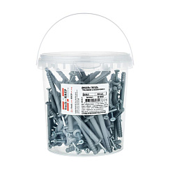 Дюбель-гвоздь 6х60 гриб. манжета (полипропилен) (100 шт) - ведро ( 0,53 кг) | 101990 | Tech-KREP