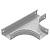 Т-отвод плавный к лотку 150х50, толщ. 0,7 мм, Сендзимир цинк, 031905 | ТТП-150х50-0,7-R100-СЦ |  Ostec