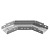 Поворот горизонтальный регулируемый 150х65, толщ. 1,5 мм, Сендзимир цинк | ПГР-150х65-1,5-СЦ | Ostec