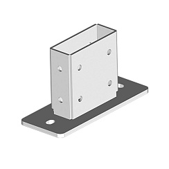 Опора для СТРАТ профиля 41х124, толщ. 4,0 (пятка - 8,0мм), гальван. цинк, 868134 | ОП-41х124-4,0-ЭЦ |  Ostec