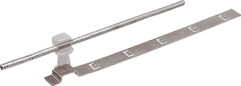 Держатель проводника круглого 6-8 мм для черепичной кровли прозрачный, оцинк.|91038|Ezetek