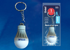 Фонарь-брелок «Яркая» S-KL023-T GREY  1LED. 4*LR41 в/к. пластик серый | UL-00004092 | Uniel