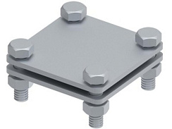 Соединитель плоского проводника до 40 мм две пластины, гор. цинк, 391152 | МС-152-ГЦ |  Ostec