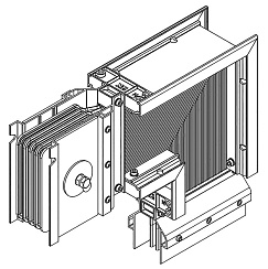 Секц. угл. вниз 800А Al 3L+N+1/2PE IP55 тран. IEK | LB-0800A5-35-F-LD | IEK