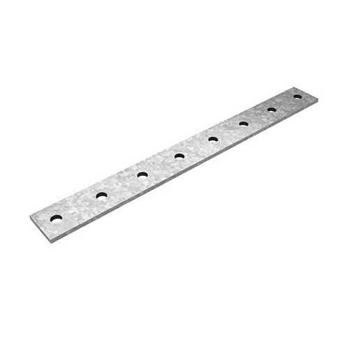 Пластина 8 отверстий для СТРАТ профиля, толщ. 5,0 мм, гальван. цинк, 870768 | ПЛ-8-5,0-ЭЦ |  Ostec