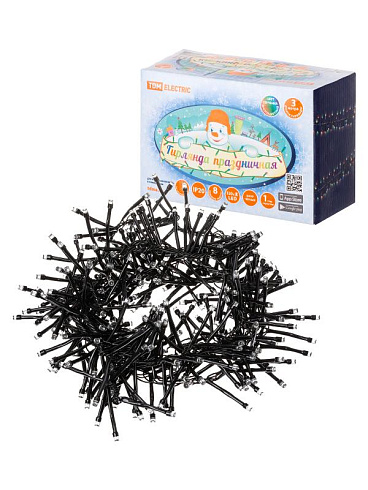 Гирлянда светодиодная "Мишура" 3 м, 320LED, многоцветн., 8 режимов, 250 В, IP20 | SQ0361-0092 | TDM