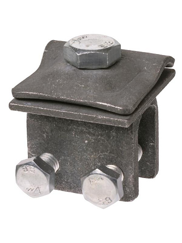 Держатель фальцевый стальной зажим с 2-х болтовым креплением для прута Ø6-10 мм, гор. цинк.  | SQ2402-3282 | TDM