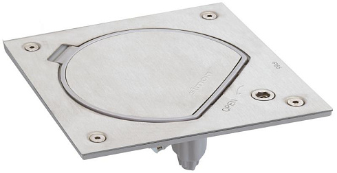 Simon Connect Влагостойкая основа с замком на 1 механизм K45 (пустышка), IP66, сталь | KSE0SEC-23-72 | Simon