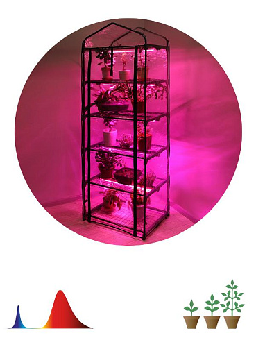 Теплица FITO-House-5 со светильниками в комплекте 5 ярусов 1930х690х490 мм | Б0057743 | ЭРА