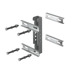 Крепление стойки консоли подвеса к опорам ограждения, толщ. 2,0 мм, Сендзимир цинк, 056945 | КСОО(КПН)-2,0-СЦ |  Ostec