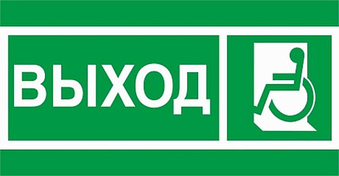 Пиктограмма ПЭУ 010 ВЫХОД МГН налево/направо (240х125) PC-M /комплект, 2шт./ MIZAR SP | 2502005230 | Световые Технологии