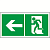 Пиктограмма (Пластина) "Напр. к эвакуационному выходу налево" BL-2010B.E32 для BRIZ, VOLNA, YANTA | a18139 | Белый свет