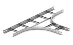 Тройник для лестничного лотка НЛО 300х50х3000, толщ. 1,2 мм, Сендзимир цинк, 033235 | ТЛНЛО-300х50-1,2-R330-СЦ |  Ostec