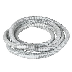 Труба гофр.ПВХ Plast с зондом d25мм (50м) белая EKF | tg-z-25-50-white | EKF