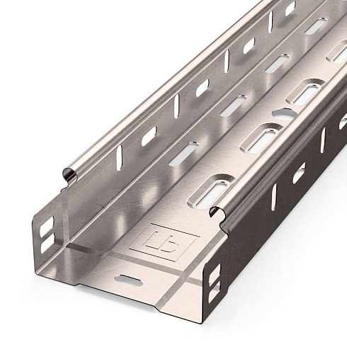 Лоток перфорированный Стандарт INOX (AISI 409) 100х50х3000 (0,7 мм) (24 м/уп) | PR16.2411 | Промрукав