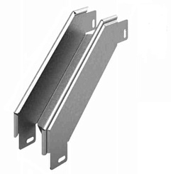 Угловой соединитель внешний к лотку УЛ 300х80, толщ. 1,5 мм, Сендзимир цинк, 088338 | УСВР90-300х80-1,5-СЦ |  Ostec