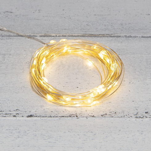 Гирлянда Роса 5 м, 50 LED, USB, теплое белое свечение | 315-966 | NEON-NIGHT