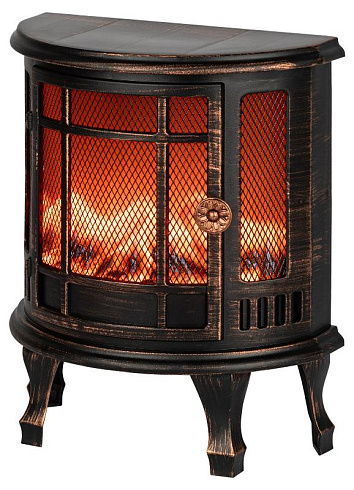 Светильник  EGNIK -P02 новогодний светодиодный камин Печь черный 2*LR14(C) 24*17*33 см | Б0060487 | ЭРА