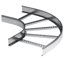 Угол горизонтальный 90 100x300 R300 в комплекте с креп. эл. и соед. пластинами, необходимыми для монтажа, цинк | LC1330KZL | DKC