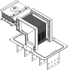 Секц. флан. лев. Тип1 630А Al 3L+N+PER IP55 тран. IEK | LB-0630A4-35-F-FL1 | IEK