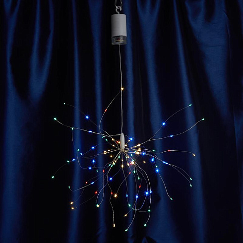 Гирлянда украшение Фейерверк 100 LED 0.3м, мульти, батарейки 4*АА, IP20, CL595 | 41656 | FERON