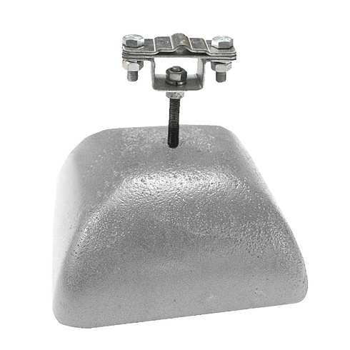 Держатель полоса/пруток для плоской кровли, оцинк. с бетоном 3.5 кг|71975|Ezetek