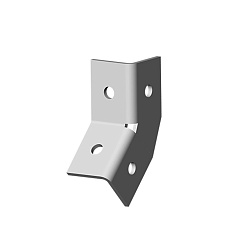 Угол 3D 135 град., 4 отверстия, толщ. 4,0 мм, гальван. цинк, 868126 | УС135-3D4-4,0-ЭЦ |  Ostec