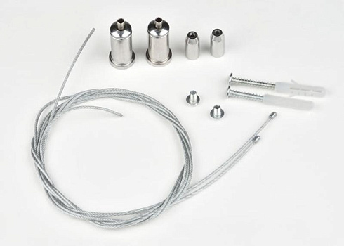 Комплект креплений для подвесного монтажа накл. светильников, 2 тросика с креплениями длиной 1м UFL-H02 SILVER 100 POLYBAG | UL-00002100 | Uniel