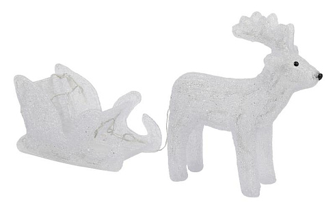 Фигура светодиодная  Олень с санями, ENIOF - 11 , 220V (2/30) | Б0047973 | ЭРА