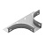 Ответвитель горизонтальный плавный универсальный 600х200, толщ. 1,2 мм, Сендзимир цинк | ОГРП-600х200-1,2-R100-СЦ | Ostec