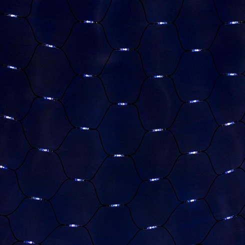 Гирлянда Сеть, LED диоды, 2х2м., (288 диодов), черный провод каучук, белые/синие диоды, с контроллером | 216-112 | NEON-NIGHT