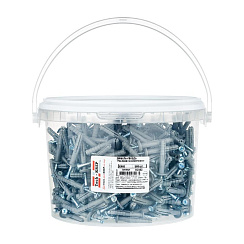 Дюбель-гвоздь 6х40 гриб. манжета (полипропилен) (500 шт) - ведро ( 1,888 кг) | 113143 | Tech-KREP