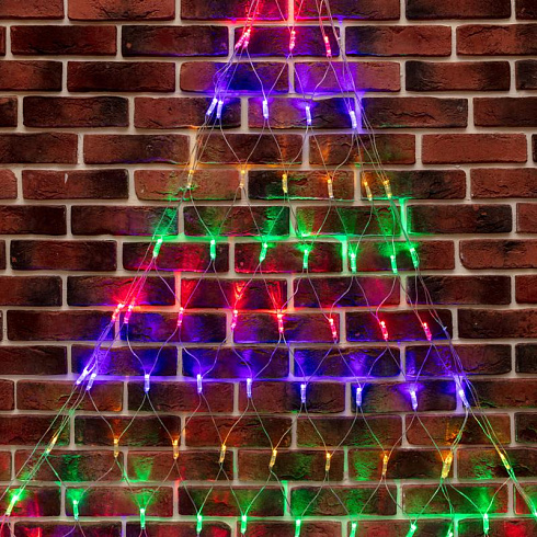 Гирлянда Сеть 2х2х1.5 м, свечение с динамикой, прозрачный ПВХ, 136 LED, 230 В, цвет свечения мультиколор | 215-059 | NEON-NIGHT