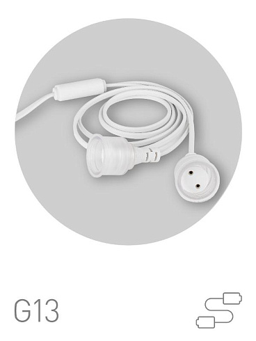 Патрон FITO-Holder G13 IP65 mini для ламп FITO до 600 мм 2хG13 с выключателем, вилкой 1.5 м | Б0057744 | ЭРА